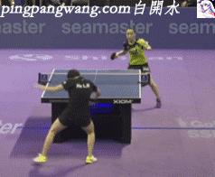 对付发球不抛球的人,马琳还有个标志性的侧身爆冲技术