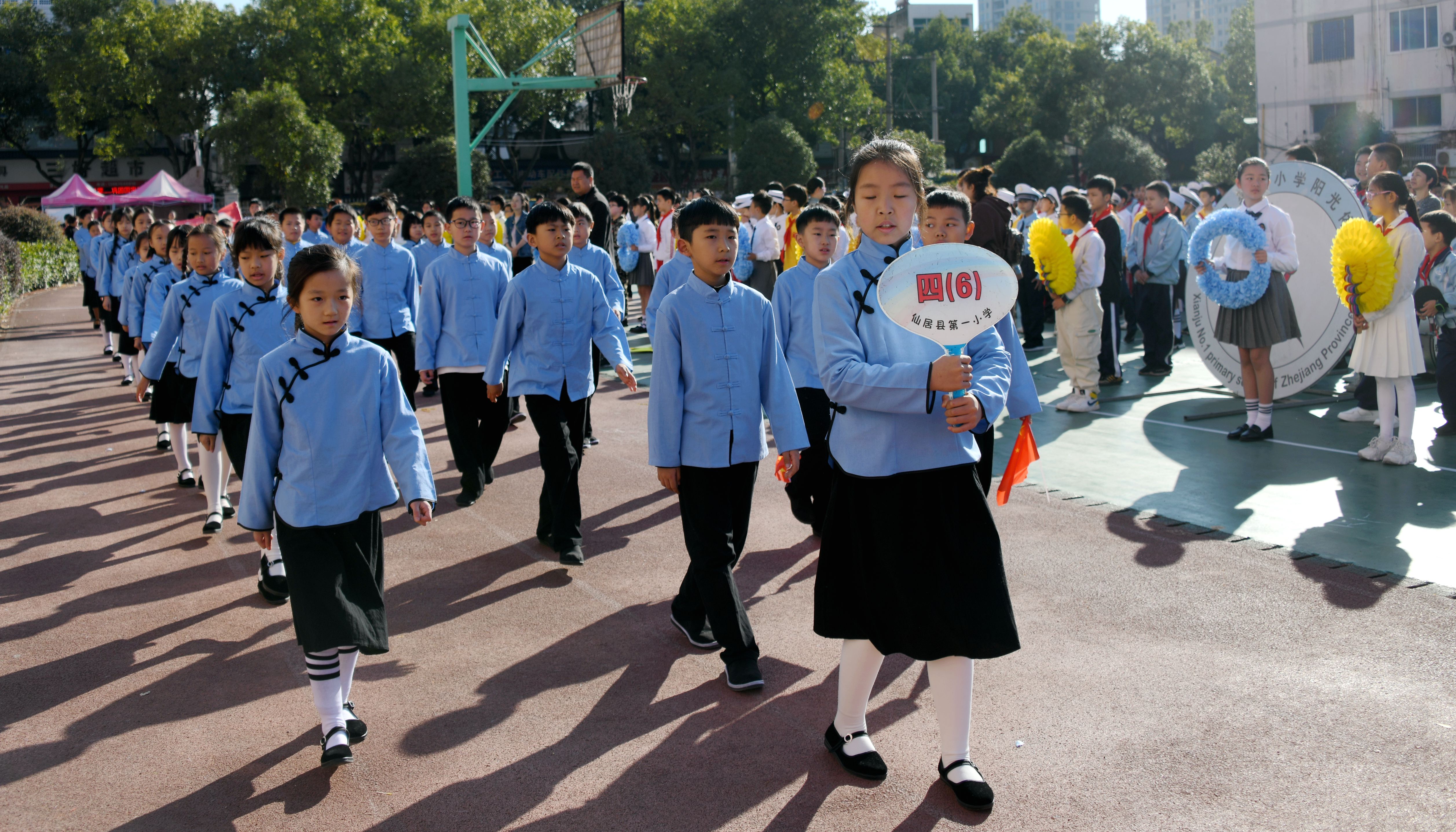 2016年仙居县中小学生运动会,学校运动会开幕式奇葩服装