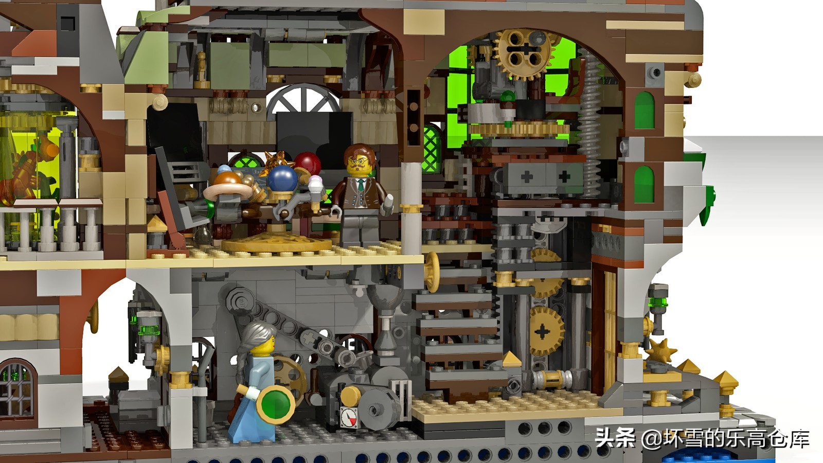 乐高搭建各个城市的地标建筑,用老乐高建造城市