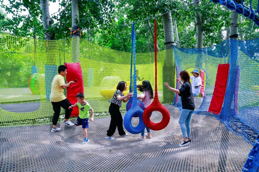 【FENG娱】来南宫五洲植物乐园体验火遍全网树上网绳乐园解压全靠它！