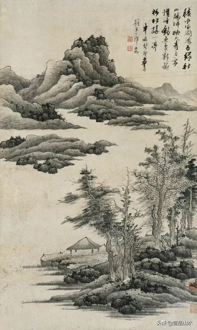 最真实的国画山水画,当代国画山水中的点景人物