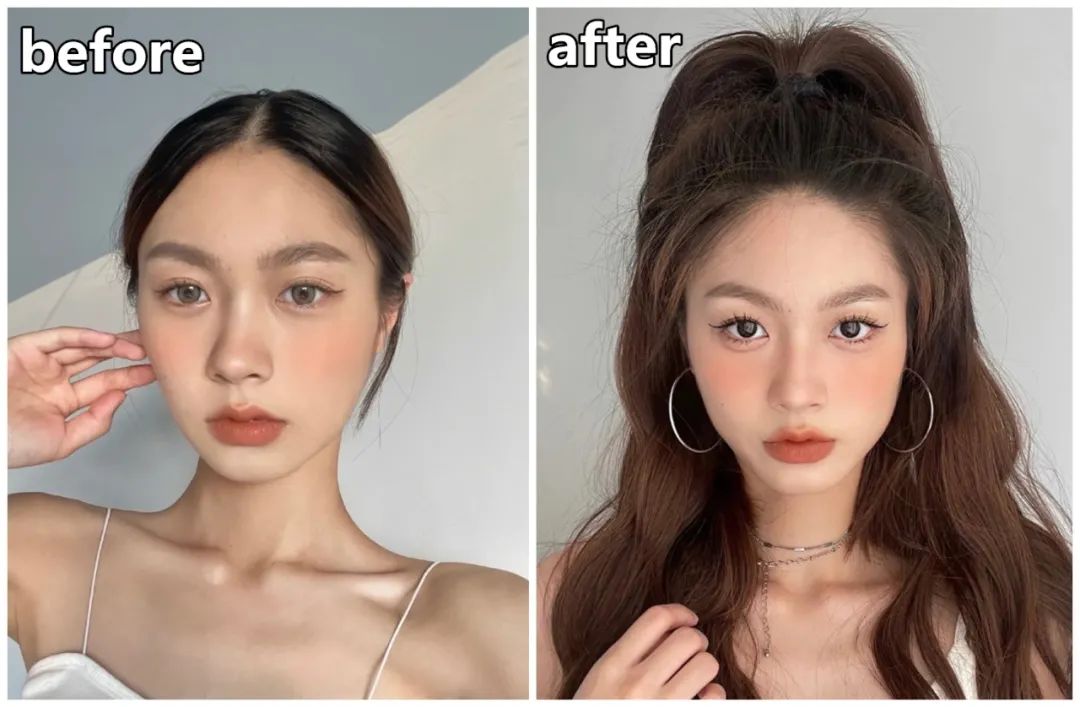 披发显脸小的发型,初中生可以扎的发型显脸小超可爱