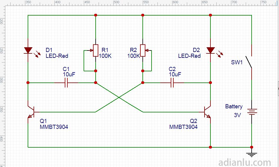 多谐振荡器电路工作原理讲解,稳态多谐振荡器电路应用