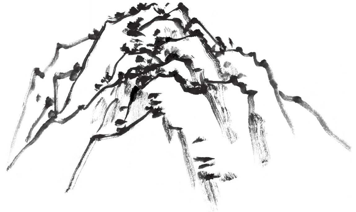 国画山的画法和步骤,国画基础入门教程39山石结构画法