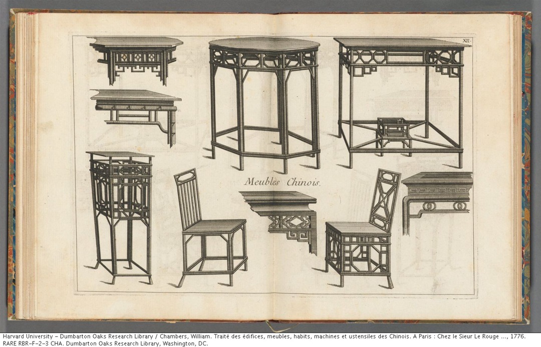 1757年版《中国建筑、家俱、服饰、机械和器皿之设计》插图欣赏