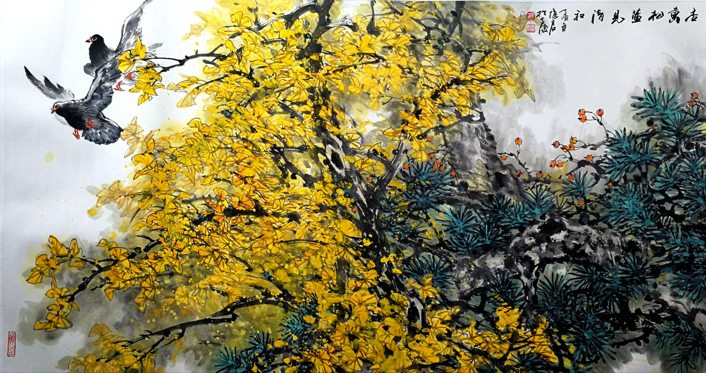 忆君银杏作品欣赏,忆君银杏画