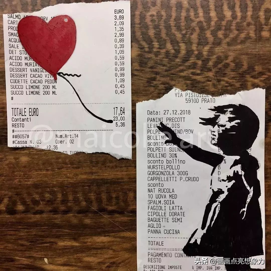 购物小票居然秒变名画？果然是天才少年的神操作