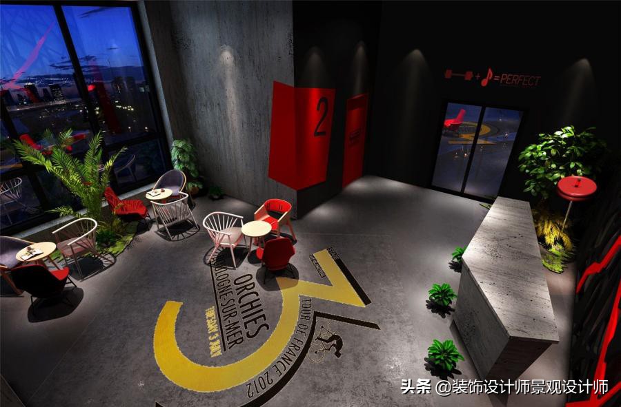 公司健身房设计效果图,书房健身房二合一设计效果图