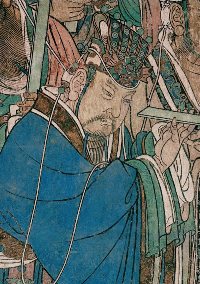 元代朝元图壁画谁画的,元朝古墓壁画图片