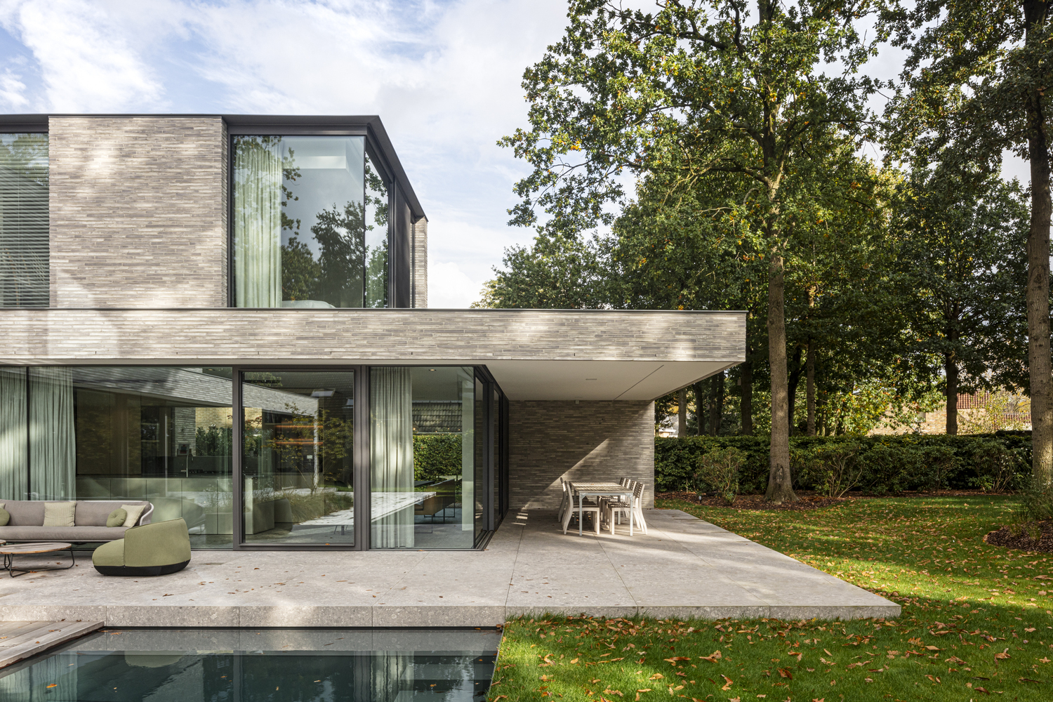 自盖一层落地窗房子设计图,住宅设计一厅两房图