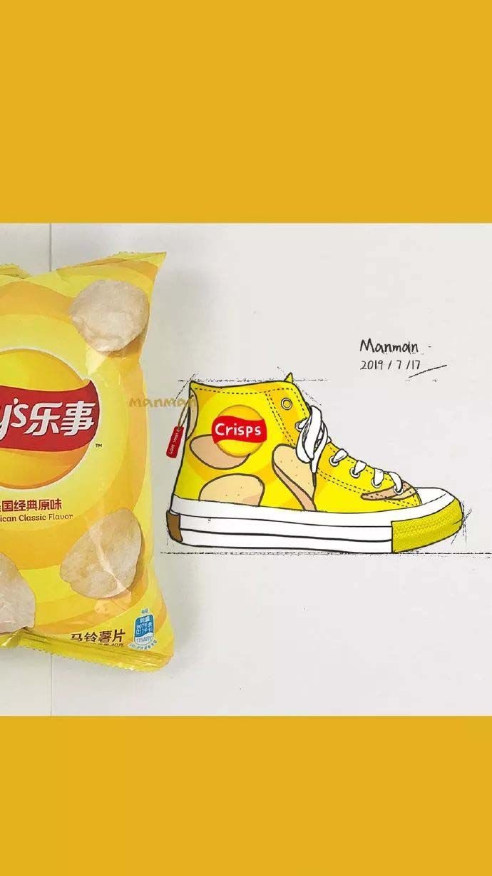 旺旺、乐事、奥利奥出高帮鞋了？这个灵魂画师帮你实现了,上）