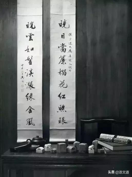 古代文豪书房挂的妙趣对联,文人书房中的对联