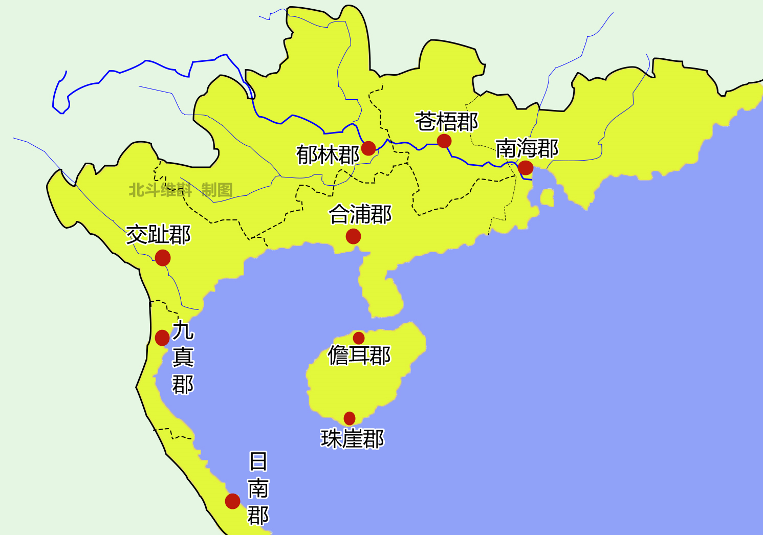 秦朝交趾是现在哪里,秦朝越南2个郡