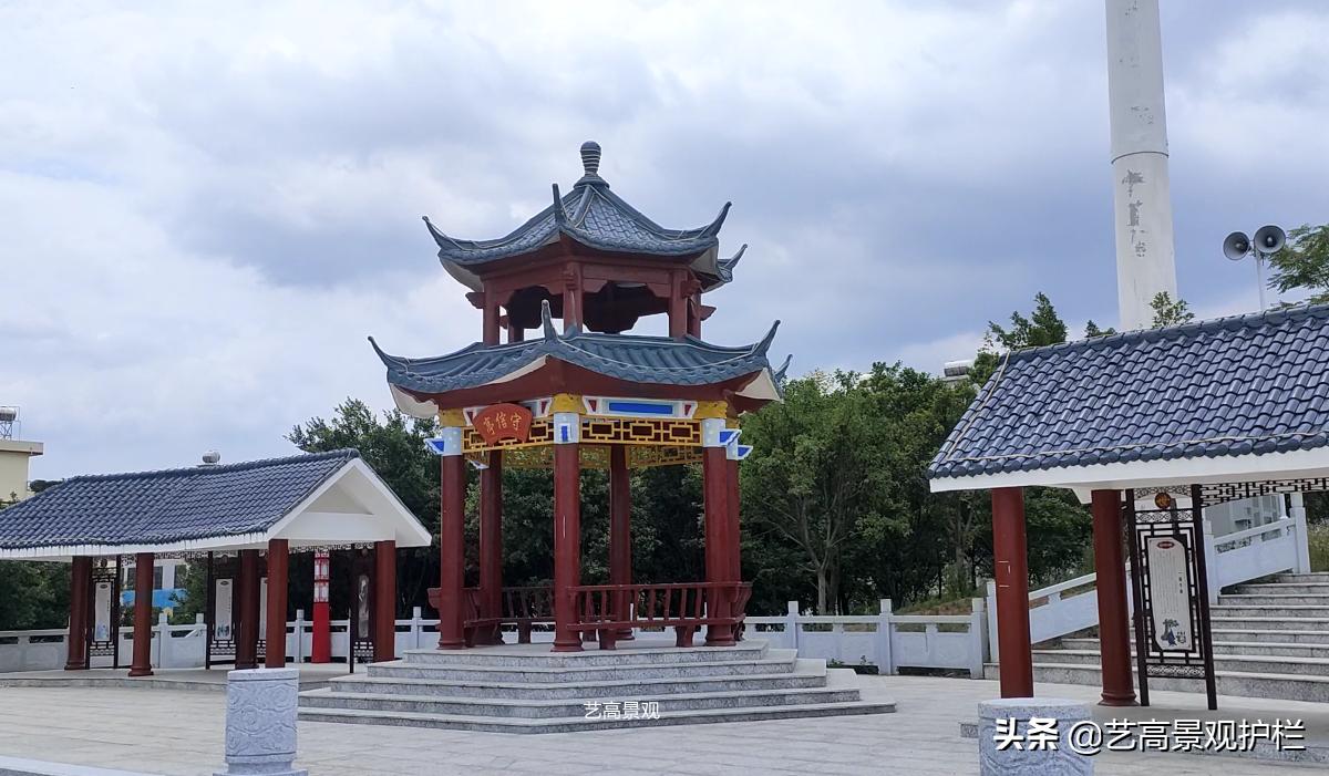 混凝土六角凉亭钢模具,江西仿木铝合金凉亭效果图