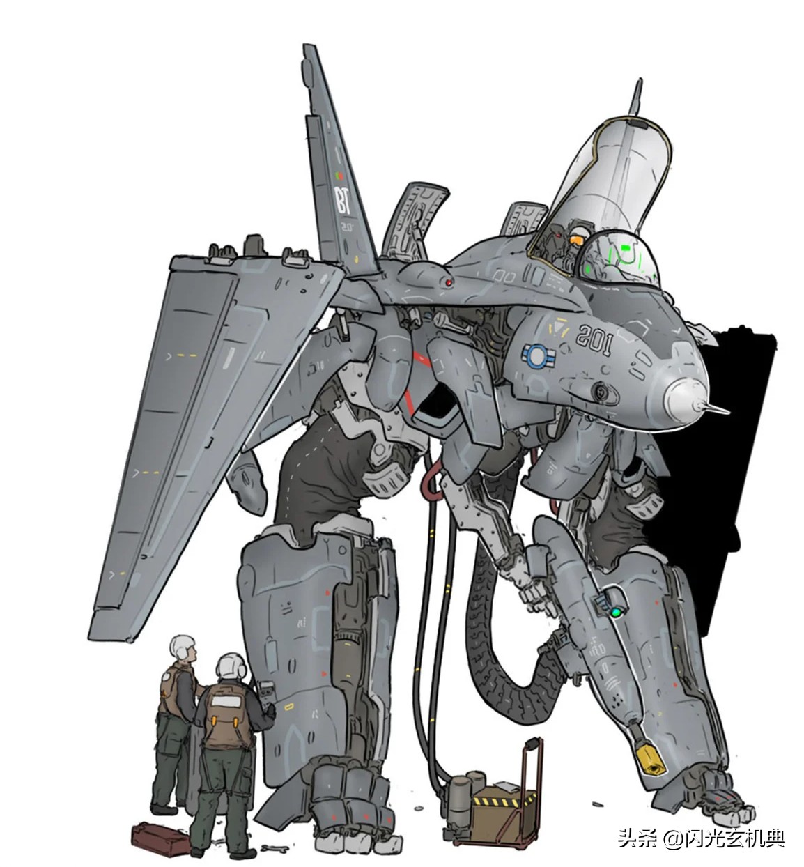 DipoMu*漫h**画插图:变形机甲时代的战斗机作品欣赏