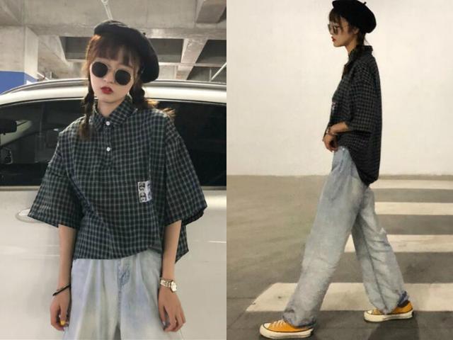 格子衬衫怎么样的显瘦,格子衬衫很显老怎么穿