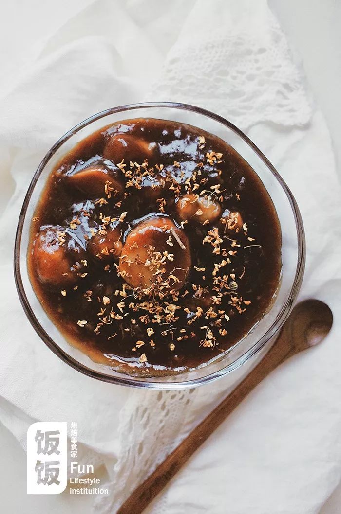 芋圆桂花糖水,鸡头米糖桂花芋圆