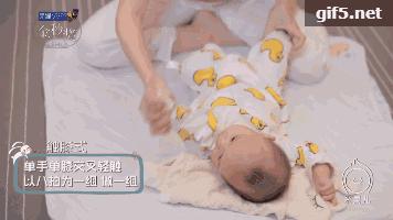 婴儿抚触操排气操0-3个月步骤,新生儿排气操0-1个月新生儿抚触操