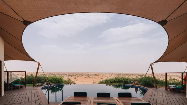 西厢房|沙漠中的极致野奢,每间都有私家泳池,羚羊会还会来泳池喝水