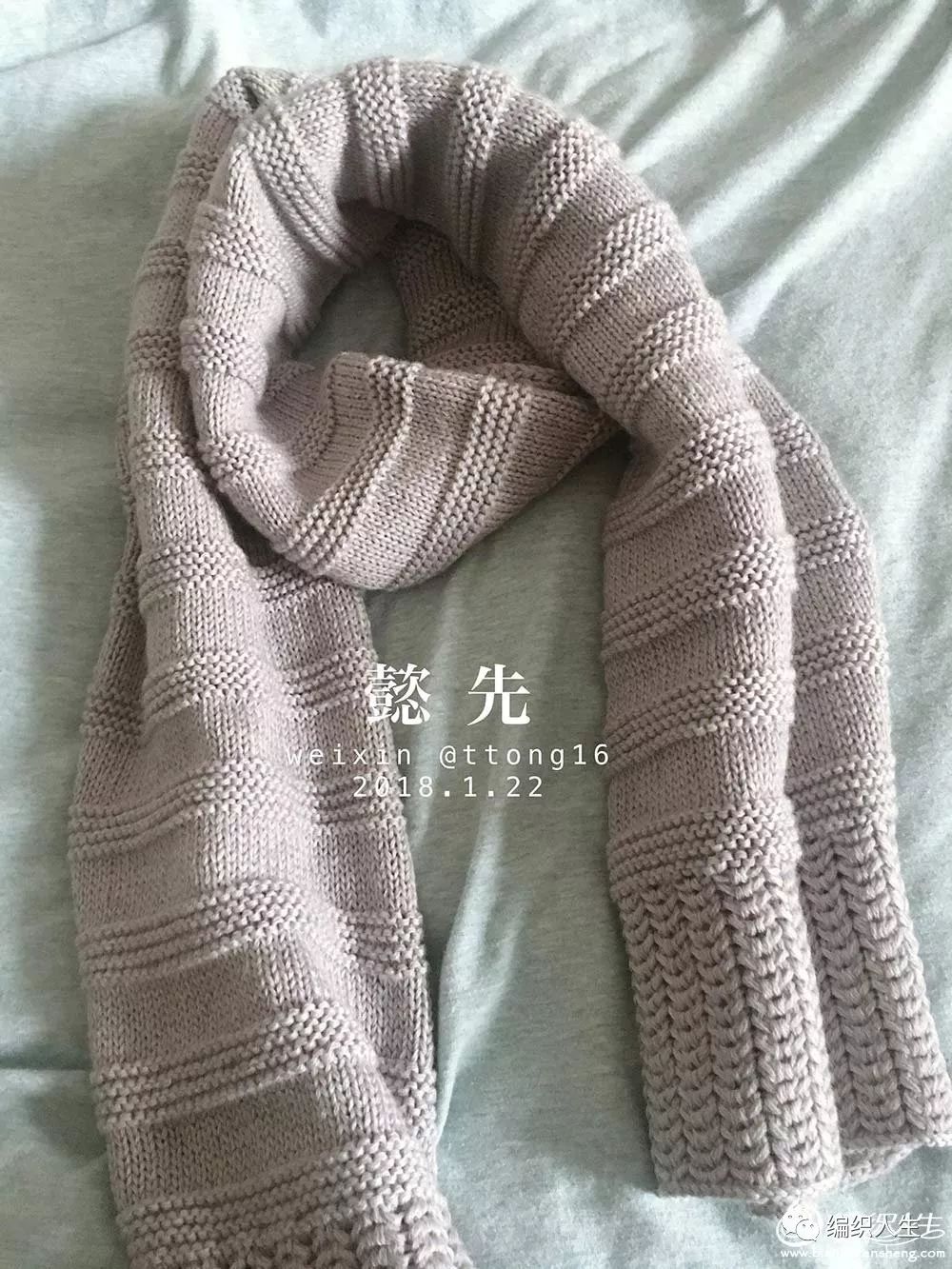 围巾手工织推荐女款棒针,纯羊毛围巾男女通用款