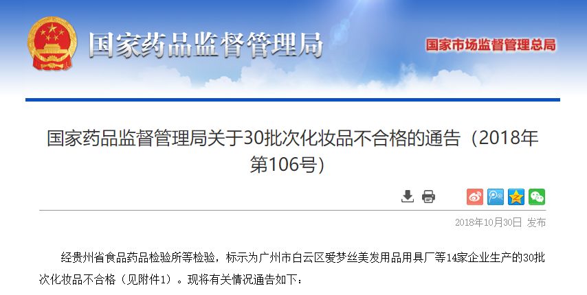 45批次化妆品抽检不合格名单,最近批次化妆品不合格