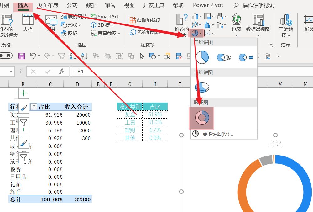 图表制作教程从零开始,excel制作每日收支图表