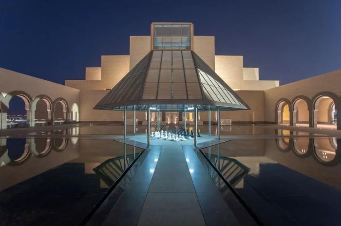 贝聿铭伊斯兰博物馆立面图,多哈伊斯兰艺术博物馆