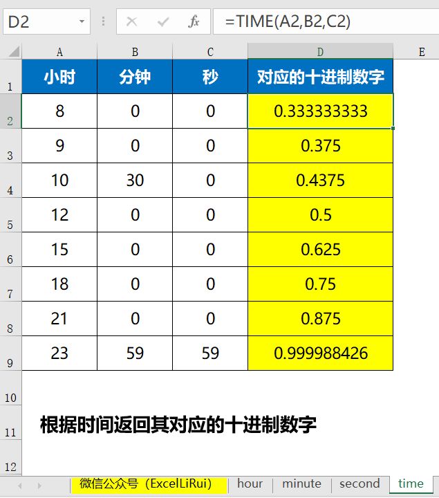excel时间类函数详解,excel函数timevalue