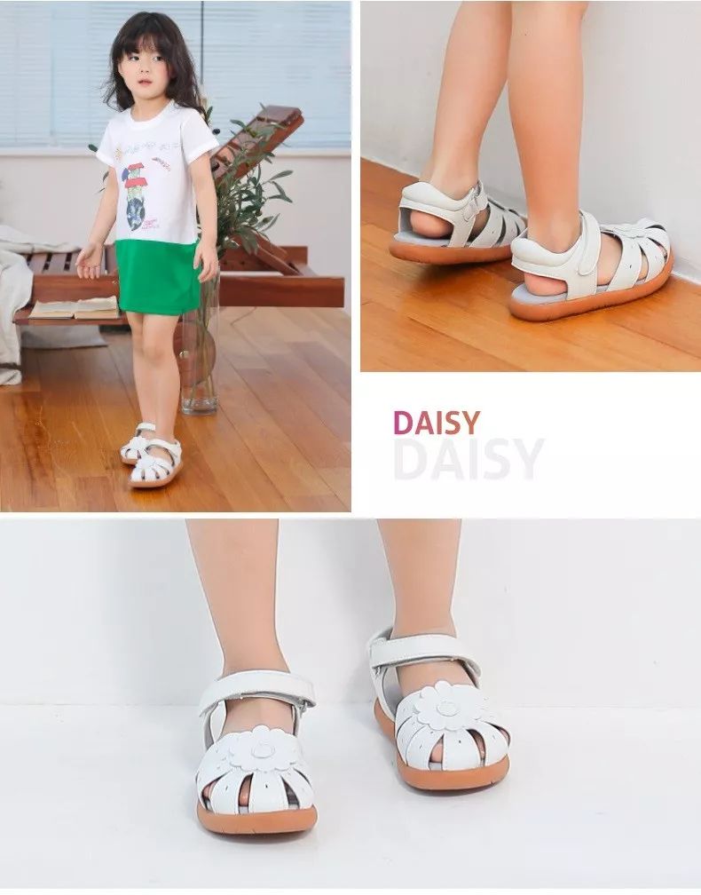 小蓝羊男童凉鞋,软牛皮软底时尚百搭平底凉鞋来了