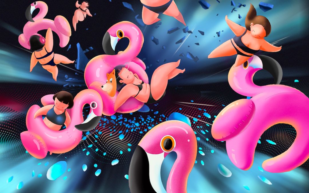 iPad软件Procreate「梦境之夏」风格插画10节课，一起描绘梦中的夏天