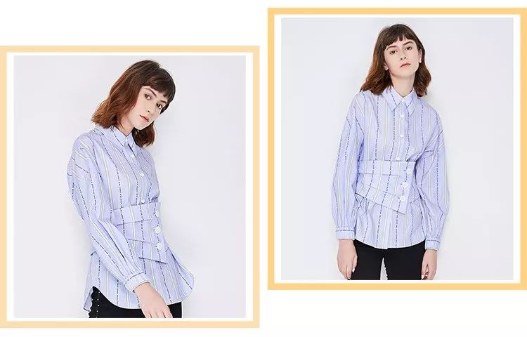 简单的衬衫这样穿也好看,衬衫怎么穿不要太好看