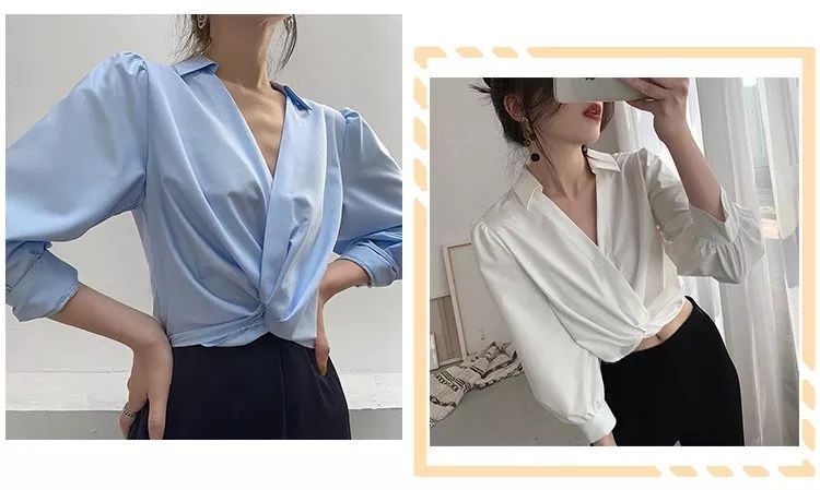 简单的衬衫这样穿也好看,衬衫怎么穿不要太好看