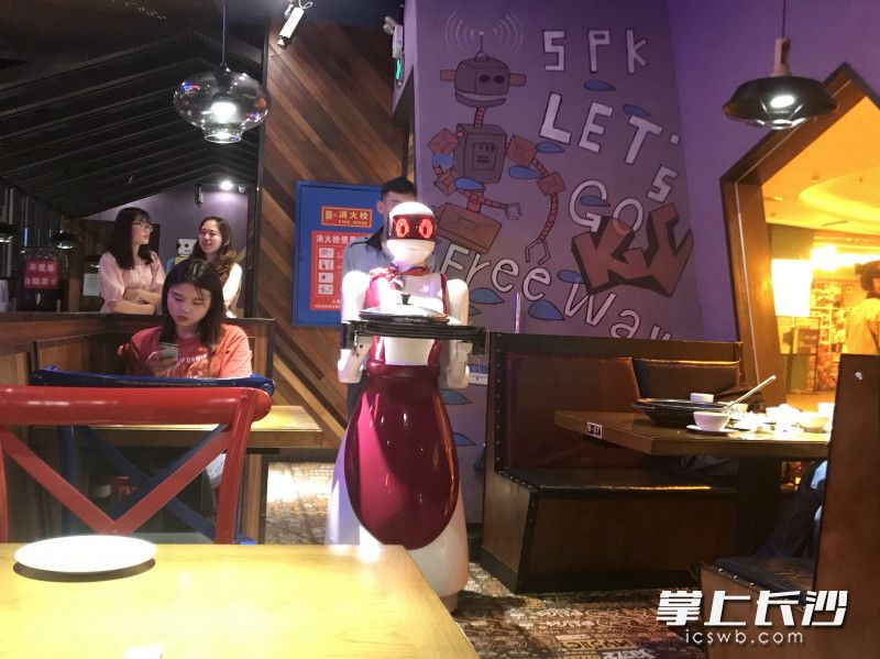 全国连锁机器人餐厅,长沙机器人餐厅视频