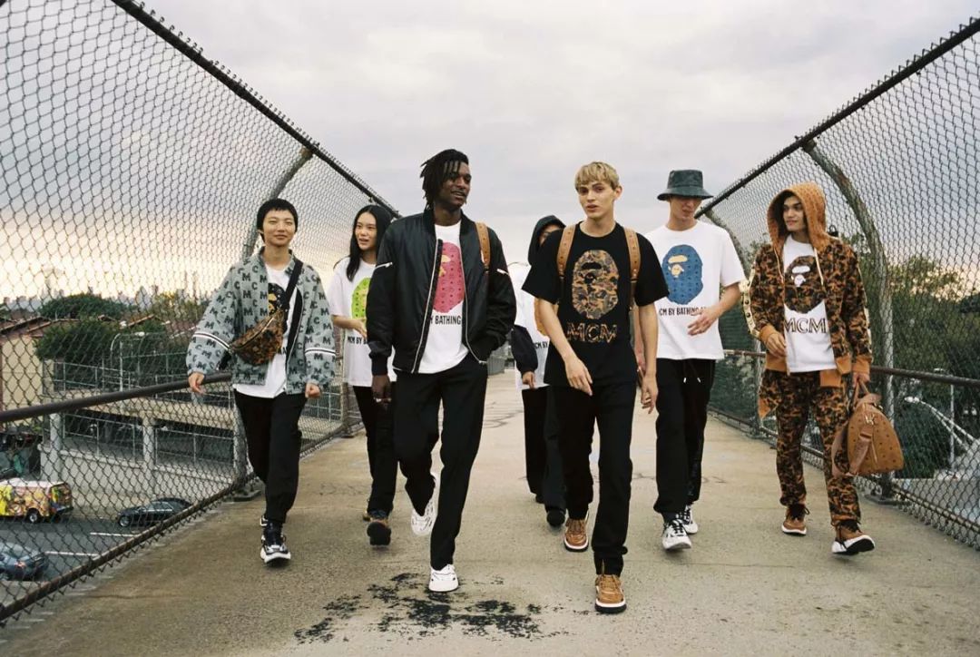 bape和mcm联名外套,mcmxbape双肩包