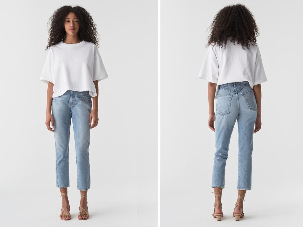 直筒修饰腿型牛仔裤,修饰腿型巨好搭配的牛仔裤