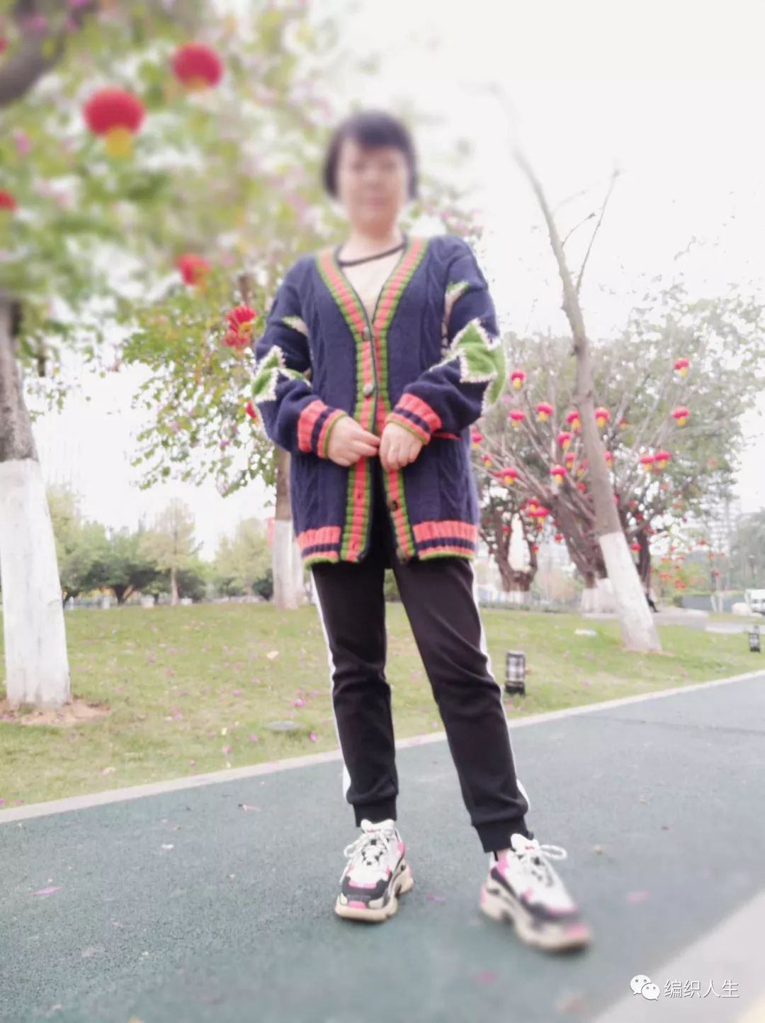 简单款儿童棒针v领开衫毛衣,v领棒针开衫外套前片