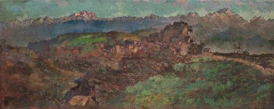 徐悲鸿先生的巨幅油画愚公移山,徐悲鸿中国现代画之父