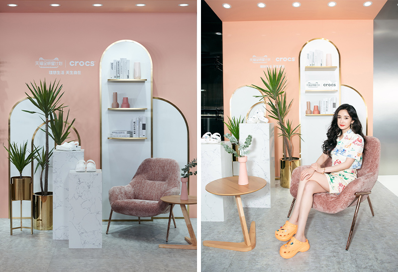 crocs杨幂联名款,杨幂率先演绎crocs新品