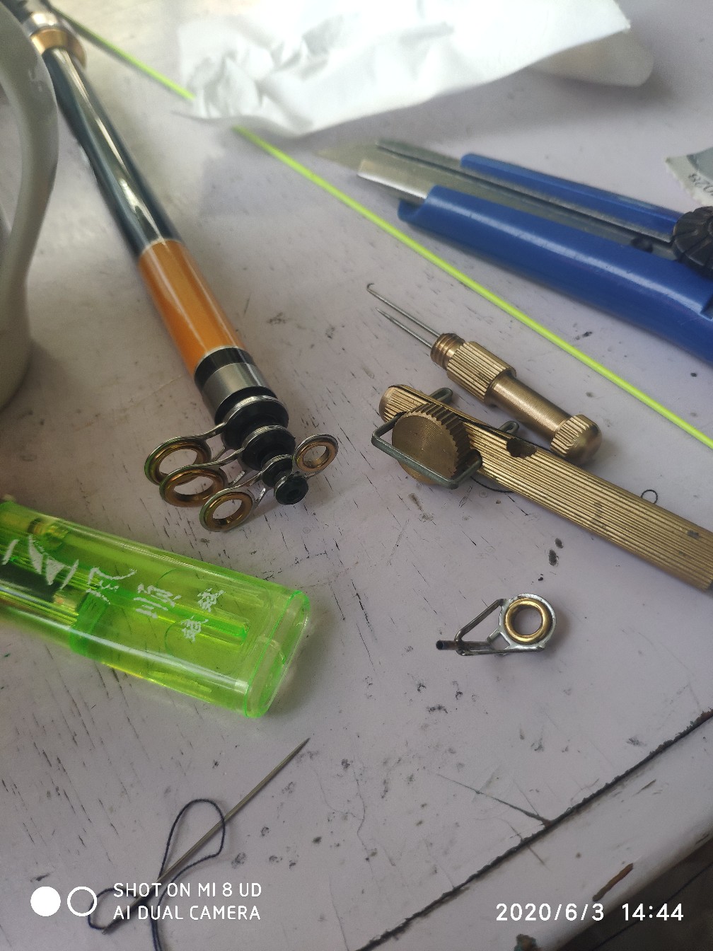 小矶竿导环怎么修复,小矶竿手把节修复