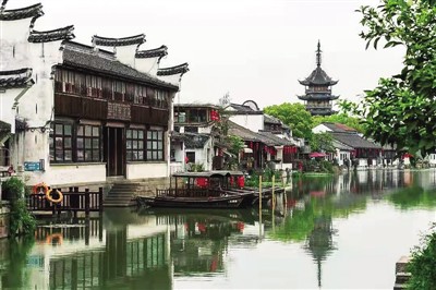 江南水乡震泽古镇视频,江南古镇震泽水系