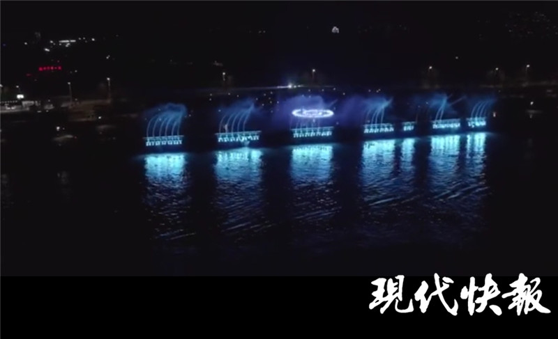 南京灯光秀塔,南京灯光秀全景