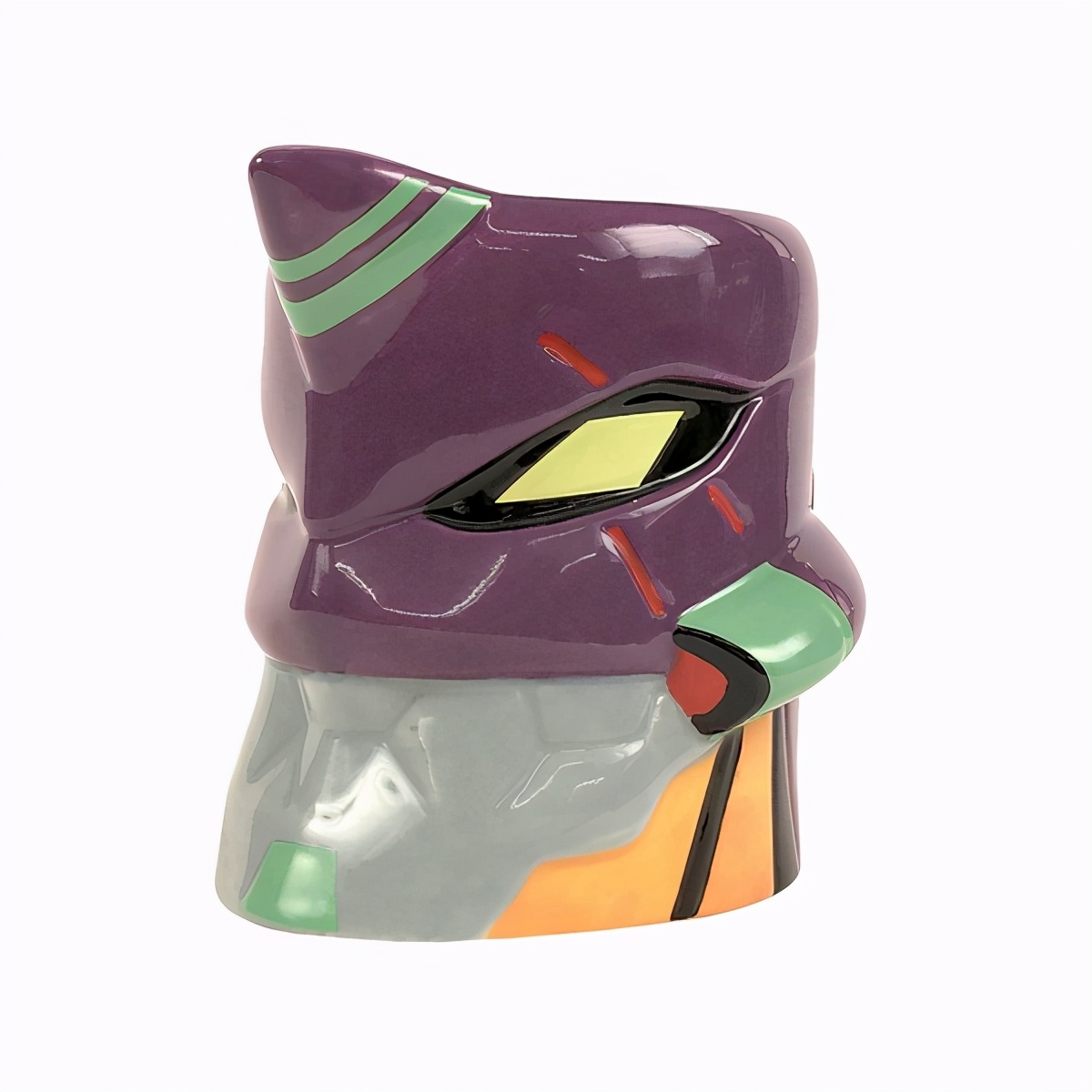 模玩周边:《新世纪福音战士》初号机/贰号机头部造型马克杯