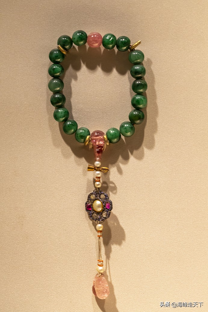 馆藏十八子翡翠手串,乾隆翡翠精品十八子手串