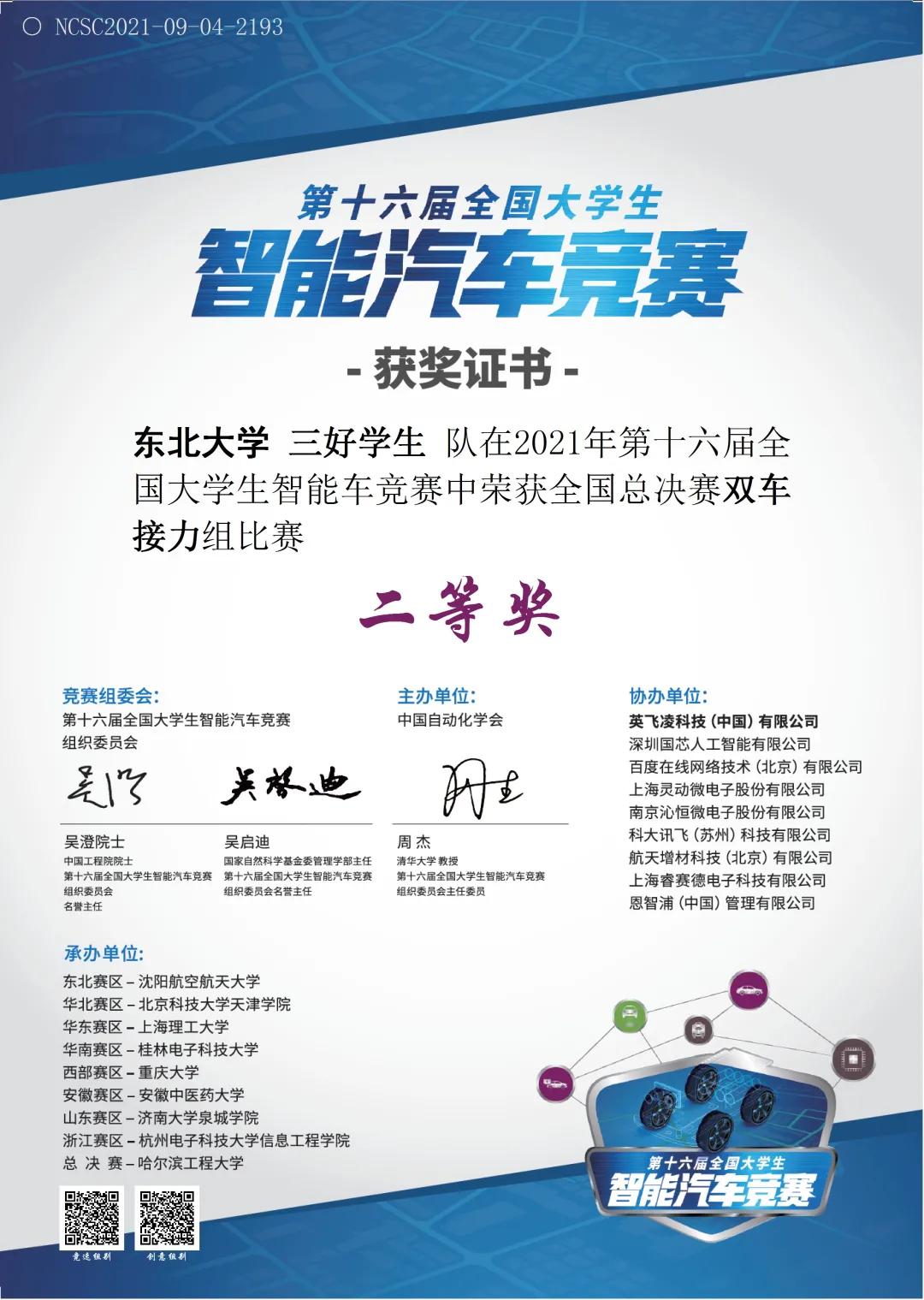 一冠一亚！时隔13年，东大智能车再创佳绩！