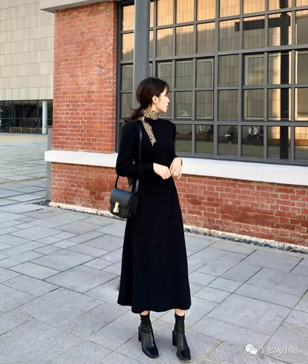 针织裙可以让你大方又得体,针织裙冬款气质减龄洋气