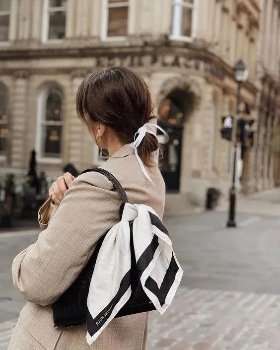 长丝巾古装系法3米长1.5米宽丝巾,长条丝巾配衬衣的系法简单又漂亮