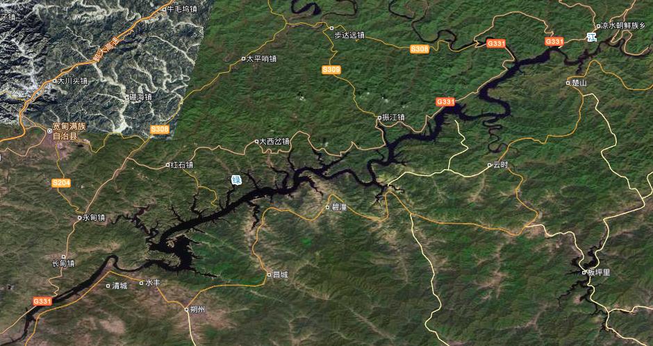 中国河流鸭绿江分布图,河流鸭绿江