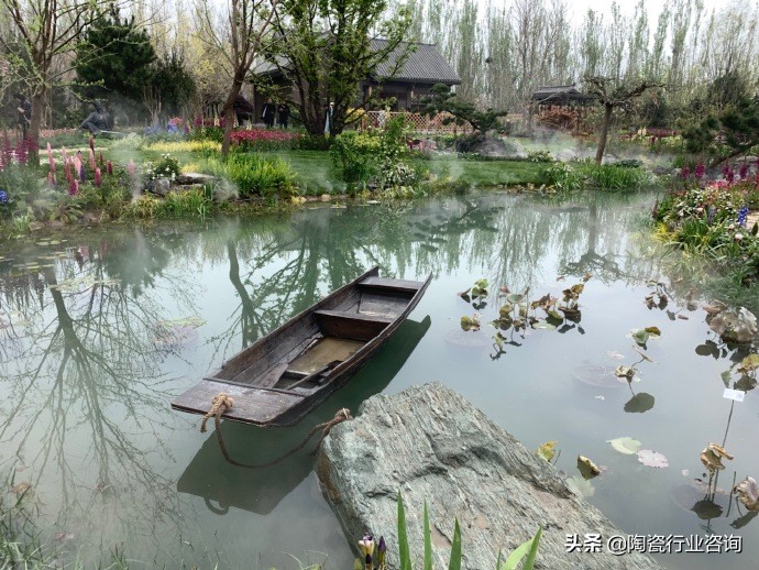 画世园会墙绘图,世园会陶瓷花墙