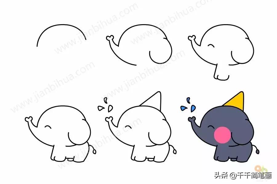 幼儿园动物的水墨画入门,儿童动物画入门简易范画