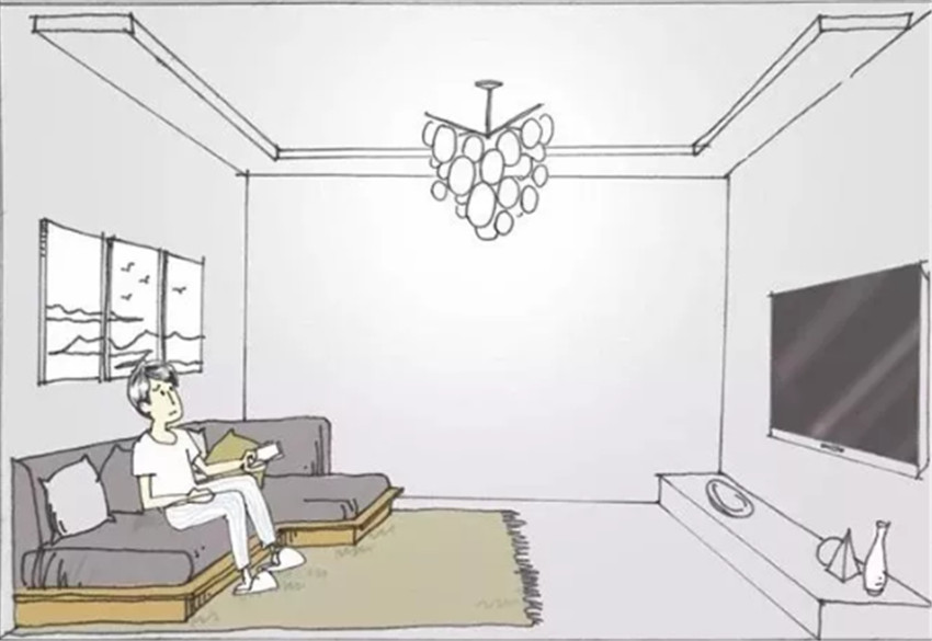 轻奢客厅无主灯灯具搭配效果,无主灯和吊灯搭配效果